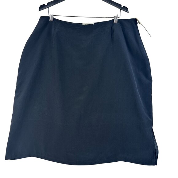 Merona Plus Sz 20W Black knee length pencil Basic Simple Career Work Minimalist - Picture 1 of 10